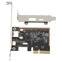 PCIE USB 3.2 GEN2 10G + Typ C 10G Adapter PCI Express X4 Erweiterungskarte Riser ASM1142 Chip-Controller für Desktop