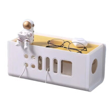 Cable Organizer Box for Desk - Electric Socket Storage, Power Cord Holder, Desktop Plug-in Board Management B