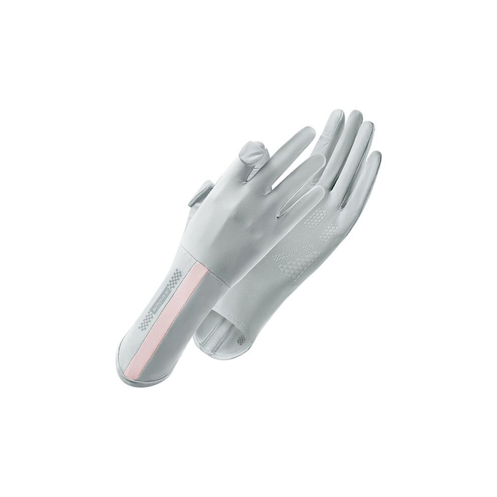 Typecat Uv Protection Gloves Driving Gloves Women, Full Finger Uv Gloves Sun Gloves Sun Protection Gloves Light Gray