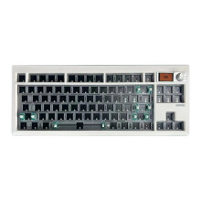 GMK87 Mechanisch Toetsenbord KIT met Scherm RGB-Achtergrondverlichting Pakkingstructuur Gaming Hot Swap-Toetsenbord Wit