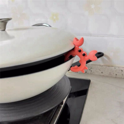 10pcs Pack Crab Shape Silicone Spatula Holder, Universal Crab Silicone Spatula Rest, Multi-Functional Kitchen Tool 2
