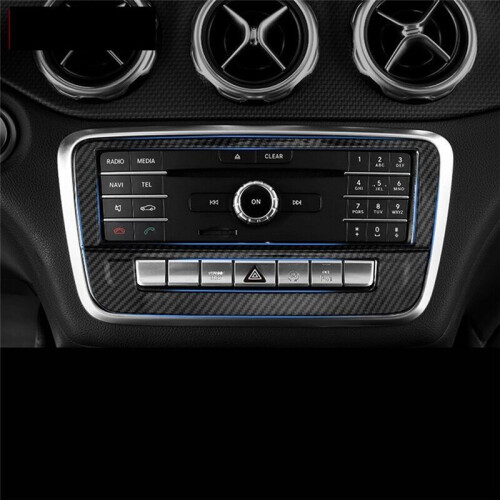 Car Center Control CD Panel Trim Sticker for   GLA CLA A B-Class CLA200 13-19 7 Button Adjust Decor Frame A 2