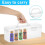 2Pcs Paint Storage Box  Storage Box Handle,30 Bottle Capacity Paint Storage Box for 2 Fluid Ounces Acrylic Paint 6