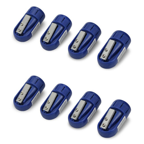 8PCS Carpenter Pencil Sharpener Manual Pencil Sharpener for Flat Carpenter Pencils, Portable Pencil Sharpening Tool