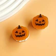 (Pumpkin) 2pcs Halloween Cute Pumpkin, Ghost, Spider, Bat, Cat Various Elements Mini Acrylic Hair Clips - Suitable for Women'S Holiday