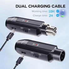 Konwerter Mikrofonu Bezprzewodowego 2.4G XLR Nadajnik i Odbiornik Bezprzewodowego Systemu Mikrofonowego dla Mikrofonu Dynamicznego