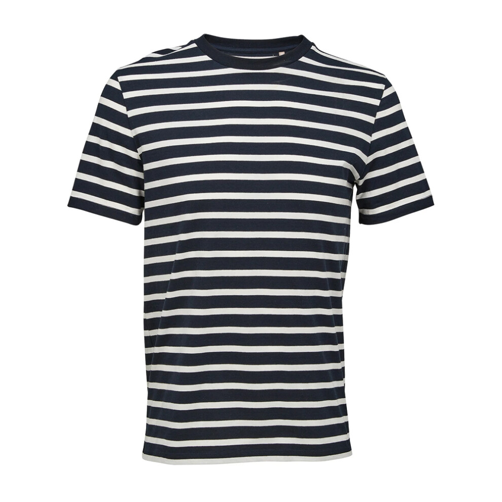 Russell (Xl, Navy/Off ) Mens Authentic Pique Polo Shirt White