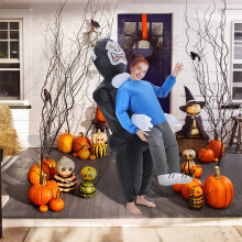 150-195cm Tall Halloween Costumes Inflatable Ghosts Grim Reaper Funny Dress Blow Up Outfit, Halloween Inflatable Holiday