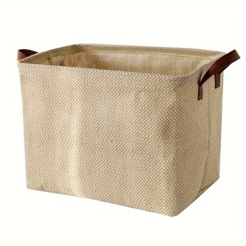 Jute storage box with handle