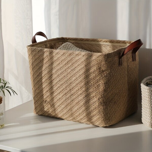 Jute storage box with handle 1