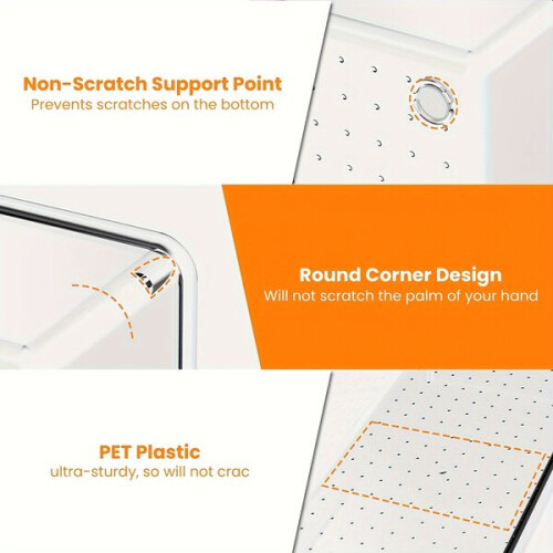 Schubladenorganizer-Set aus transparentem Kunststoff 2