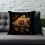 Funda de almohada de felpa dorada 2