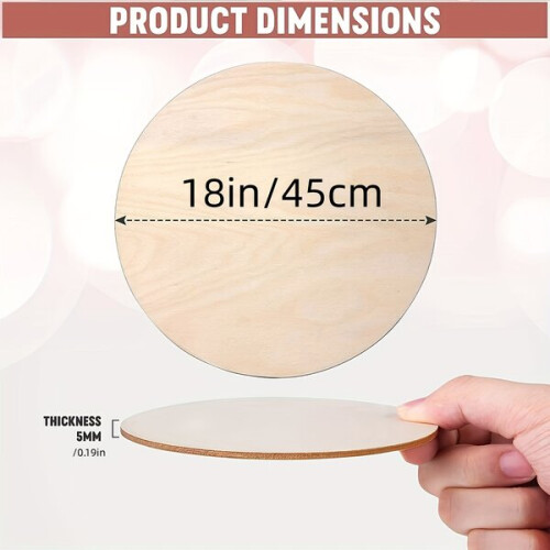 Tablero redondo de madera para la creatividad