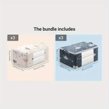Grote opbergtas van non-woven materiaal met ritssluiting.