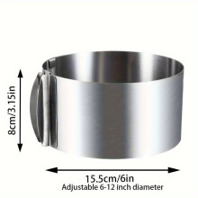 cercle à gâteau réglable en acier inoxydable