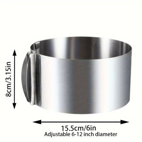 cercle à gâteau réglable en acier inoxydable