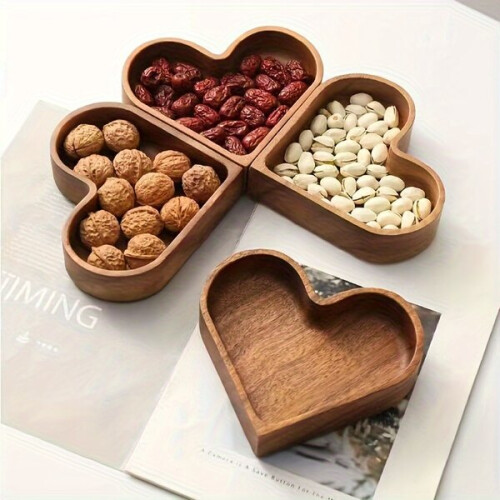 Bandeja de madera con forma de corazón 2