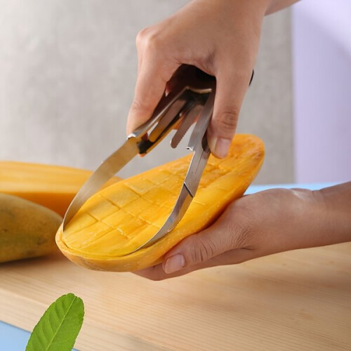 trancheuse et éplucheuse à mangue en acier inoxydable