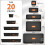 Set van 20 bureaulade-organizers, plastic opbergdozen 3