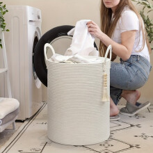 Sac à linge en polyester avec poignée