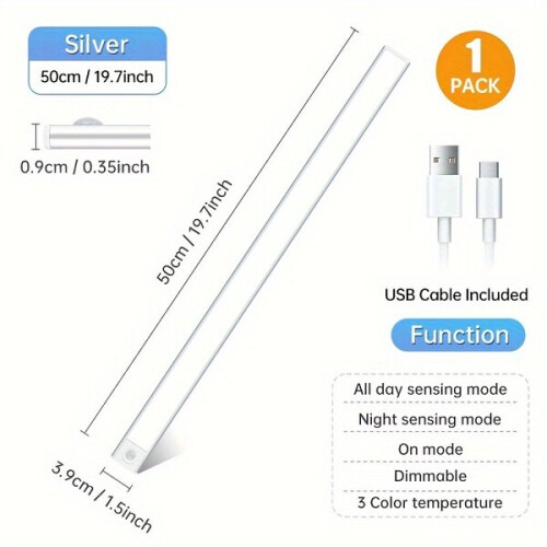 Lampe LED rechargeable à détecteur de mouvement