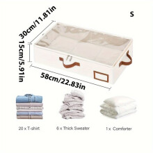 Faltbare Aufbewahrungsbox für unter das Bett mit Griffen und Reißverschluss