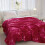 Polyester-Strickdecke mit Blumenmuster 3