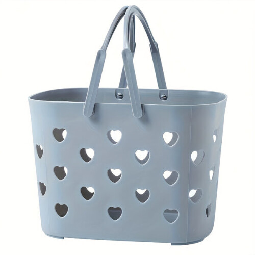 Ensemble de 2 paniers en plastique à motif cœur