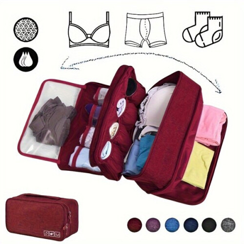 Polyester reisondergoed organizer - Draagbare kledingkast organizer