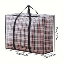Sac de voyage grande capacité à fermeture éclair, rayé et pliable en crêpe