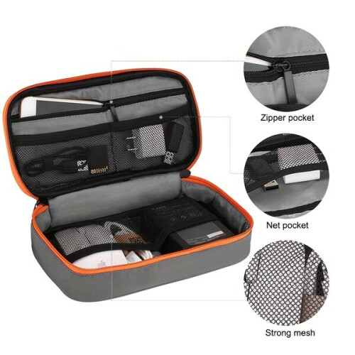 Portable Electronic Accessories Organizer Travel Case. 1