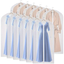 Transparente Schutzkleidungsbeutel, 5 Stück.