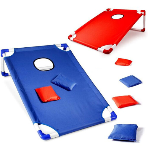 Gartenwurfspiel-Set, tragbares Cornhole-Spiel mit 6 Sitzen