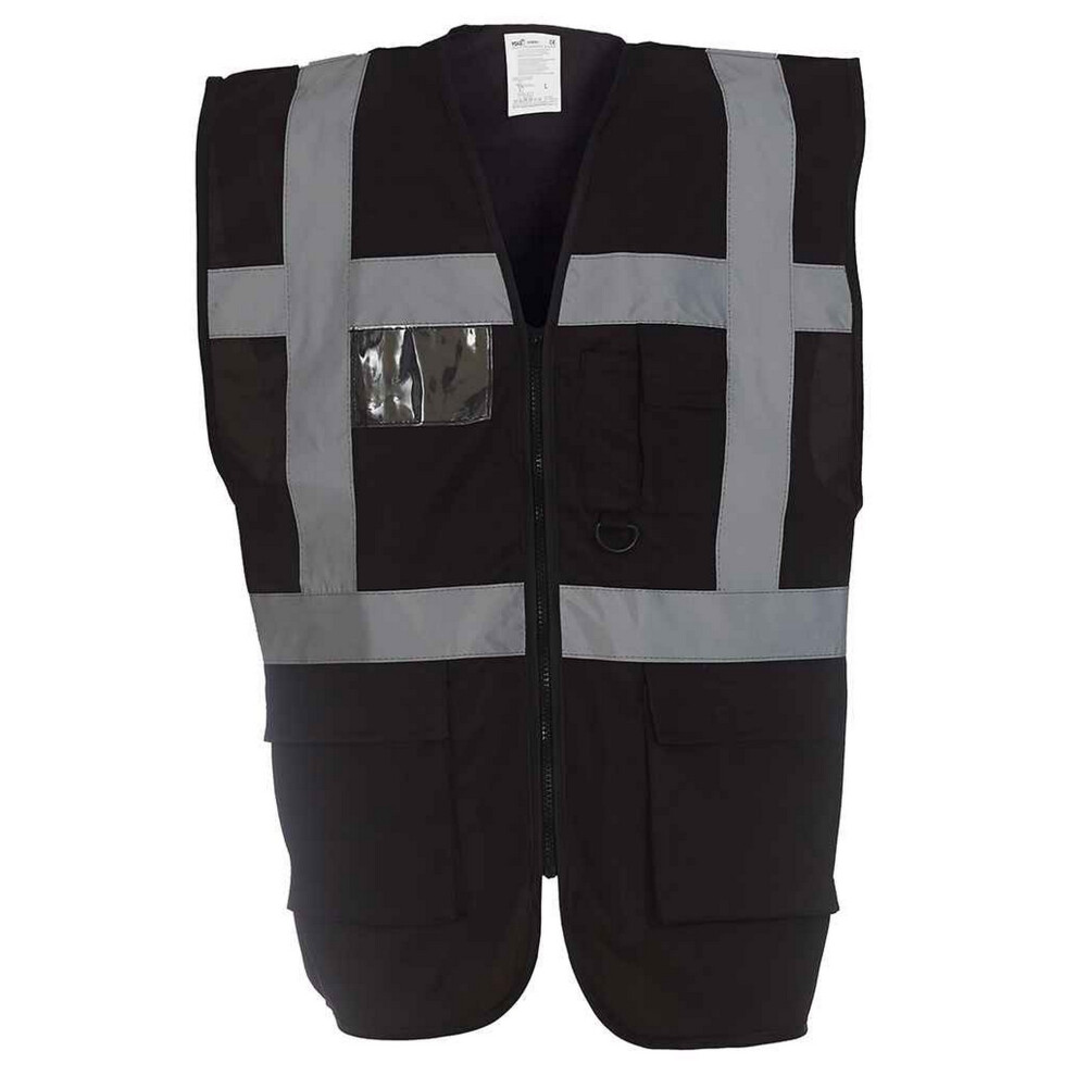 (3Xl, Black) Yoko Unisex Adult Executive Hi-Vis Waistcoat 5063527581280