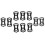 Lot de 10 clips de fixation pour tente de camping de 5,3 cm 4