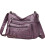 Elegante borsa a tracolla da donna in pelle viola 1