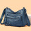 Elegante borsa a tracolla da donna in pelle blu 2