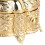 Luxe gouden metalen sieradendoos, rond, licht schelpvormig 4