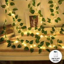 guirlande de feuilles artificielles LED
