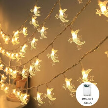 Ghirlanda a LED con luna e stelle