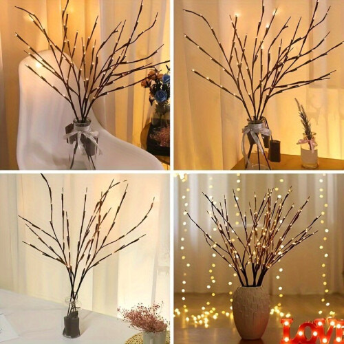 Décoration lumineuse LED en forme de brindilles 1