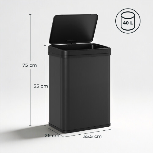 Homcom HOMCOM Kitchen Bin with Fast Motion Sensor, 40L Stainless Steel Sensor Bin 2