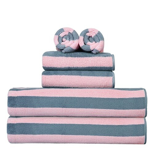 Ensemble de 2 serviettes de bain en microfibre