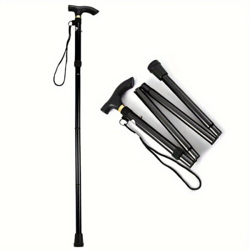Canne de marche télescopique pliable