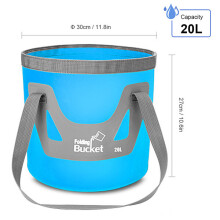 Douche de camping extérieure Douche de camping extérieure, seau bleu