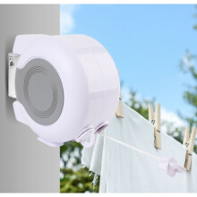 Étendoir à linge rétractable peu encombrant, corde réglable, léger