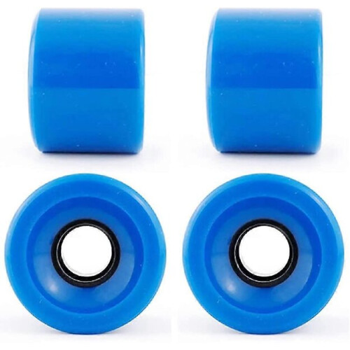 4 roues de skateboard noires 78A avec roulements