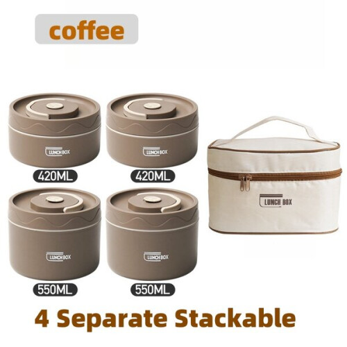 Stapelbare Box, Einsatz aus Edelstahl 304, Kaffeeset (4er-Pack)