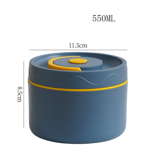 Thermos-Lunchbox-Set, stapelbare Bento-Box, Blau