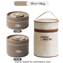 Bento box per adulti con borsa per il pranzo, 2 pezzi 1 bustina di caffè